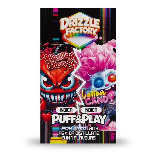 Drizzle Blasting Cherry/Cotton Candy - Puff & Play 6g Vape