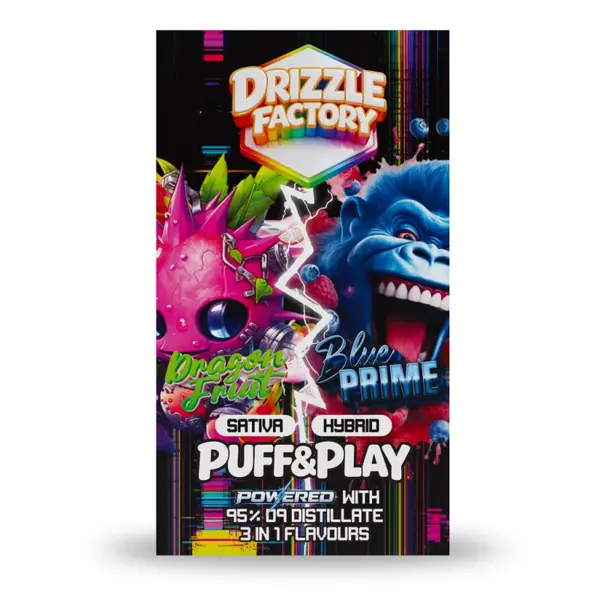 Drizzle Dragon Fruit/Blue Prime - Puff & Play 6g Vape