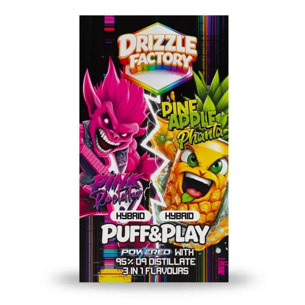 Drizzle Pink Rockstar/Pineapple Phanta - Puff & Play 6g Vape