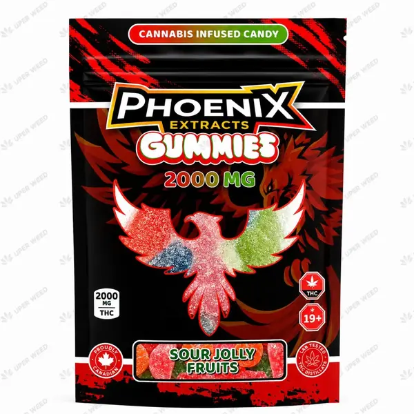 Phoenix Extracts Gummies 2000 MG - Sour Jolly Fruits