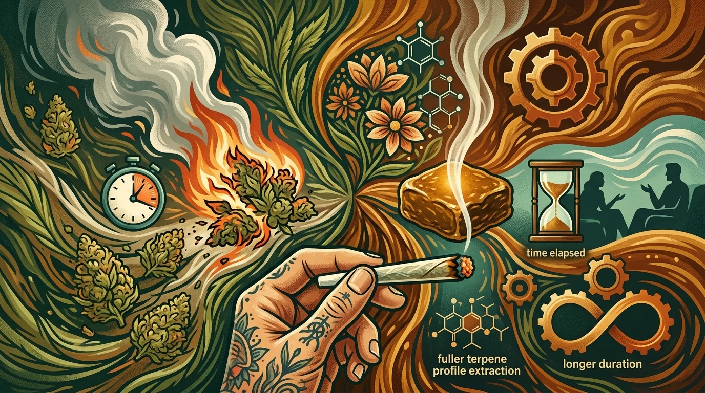 Why Hash Burns Slower Than Flower and How to Use That to Your Advantage